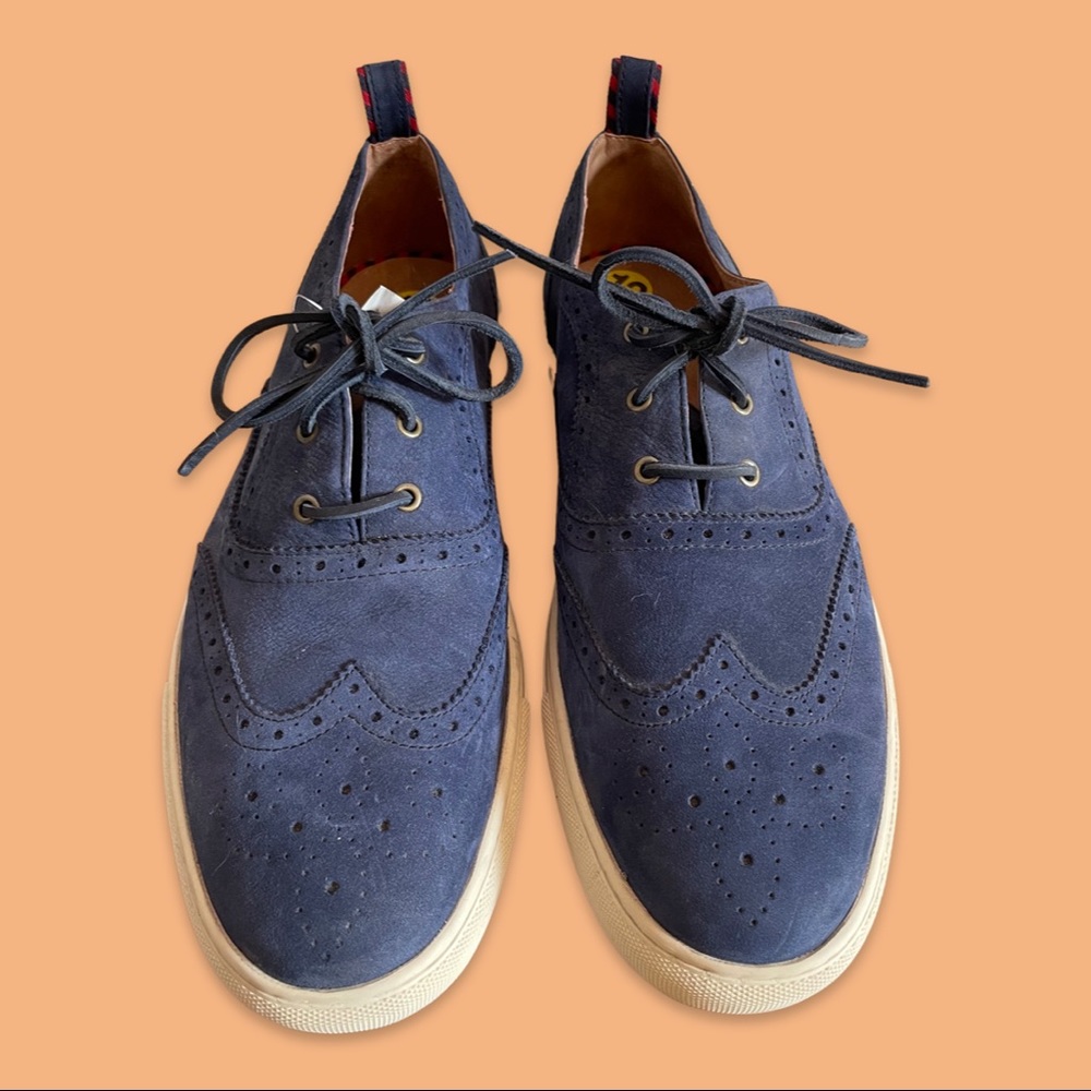 Men’s Blue Suede Sneakers